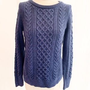 Navy blue Gap cable knit sweater NWT